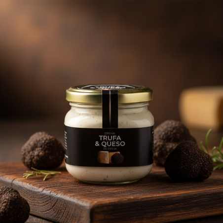 Crema de queso con trufa negra