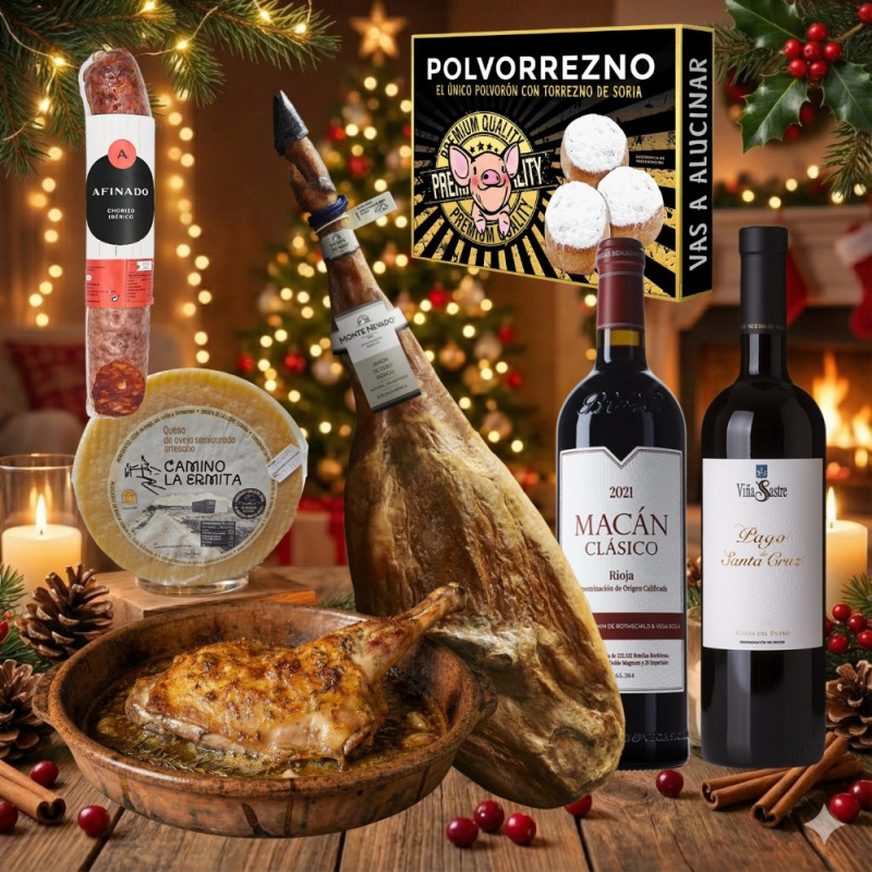 Pack Navidad Gran Lujo: Jamón Monte Nevado, Macán y Lechazo Pack Navidad Gran Lujo: Jamón Monte Nevado, Macán y Lechazo