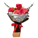 Decoración Floral para Botellas de Vino + Tarjeta Dedicatoria