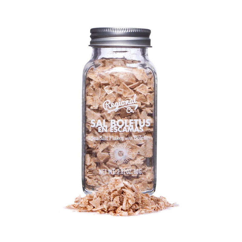 Sal en Escamas con Boletus - Tarro de Cristal 80g